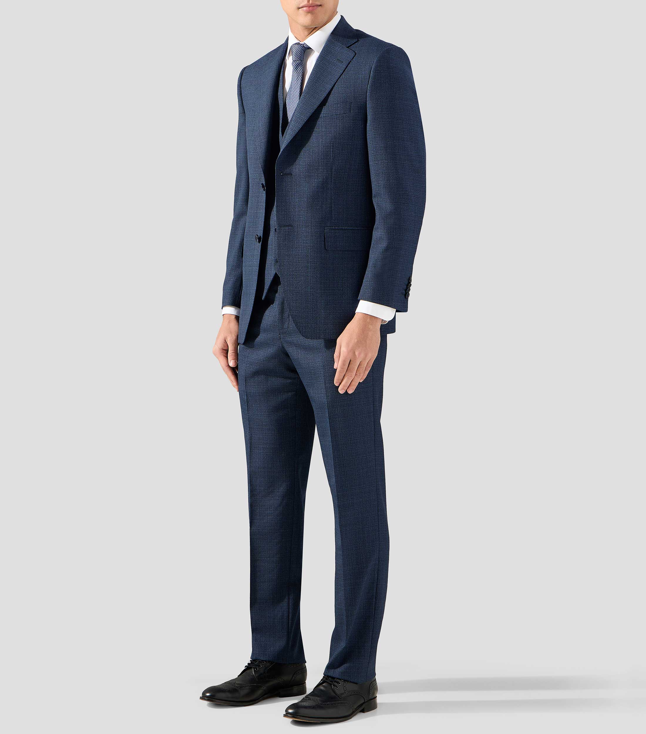 Traje de lana regular fantasía Hombre